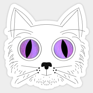 Big Eyed Cat V5 Sticker